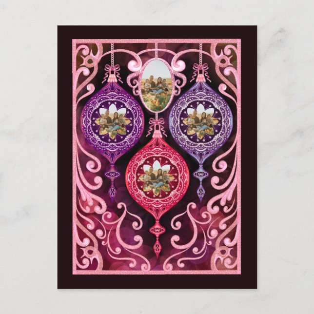 Ornamental Christmas - Photo Christmas card (Front)