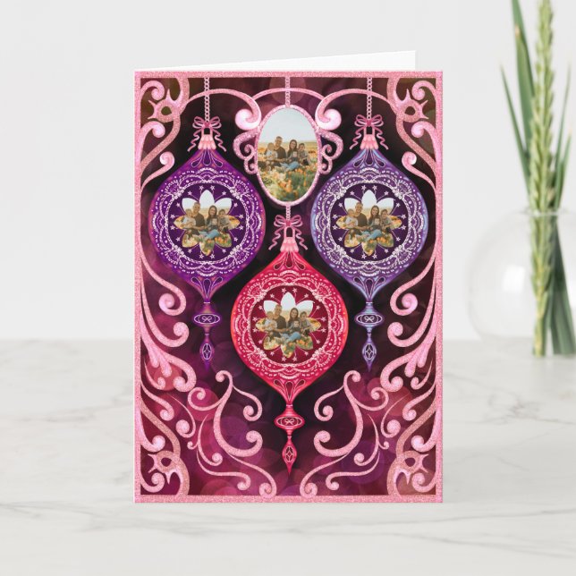 Ornamental Christmas - Photo Christmas card (Front)