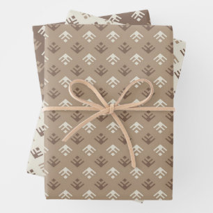 Ornamental Christmas Trees.Wrapping Paper Set of 3