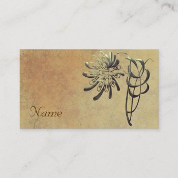 Ornamental Chrysanthemum Business Card by RainbowCards at Zazzle