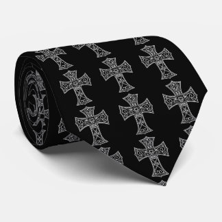 Ornamental cross neck tie