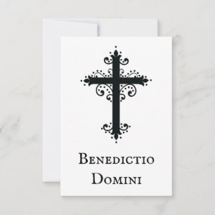 Ornamental Cross of Faith Holy Card Pater Noster