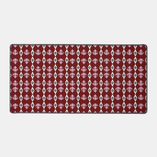 Ornamental Damask Stripe Desk Mat