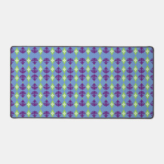 Ornamental Damask Stripe Desk Mat