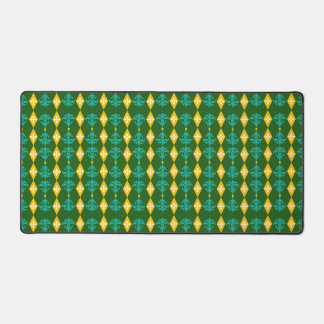 Ornamental Damask Stripe Desk Mat