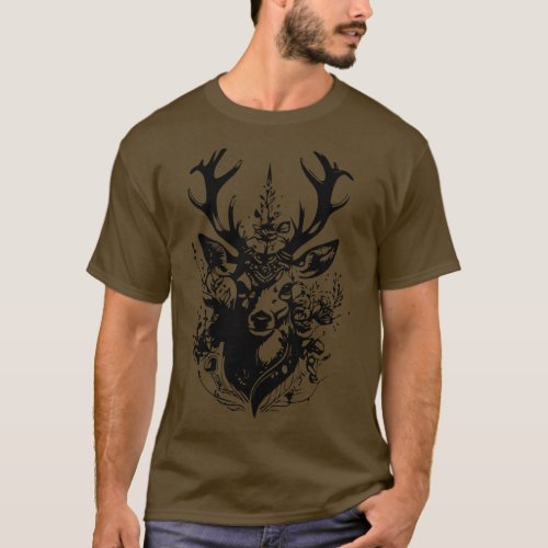 Ornamental Deer T_Shirt