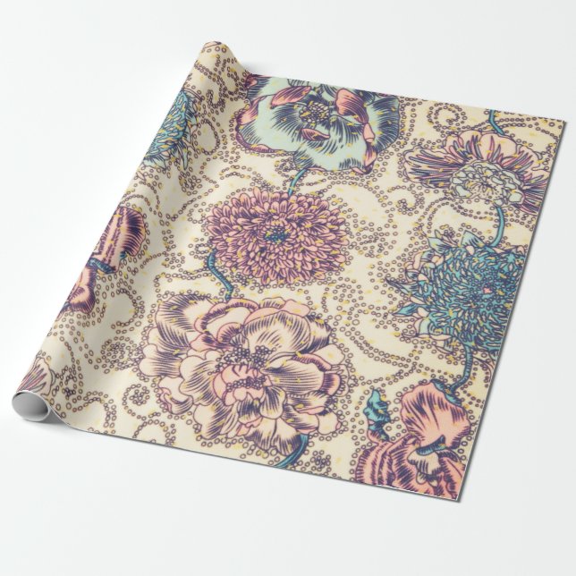 Ornamental design wrapping paper (Unrolled)
