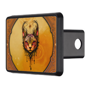 Ornamental elegance: A portrait of a cat Hitch Cover