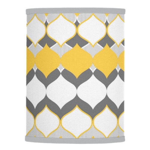 Ornamental elegant pattern yellow white lamp shade