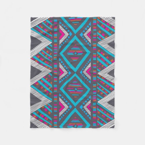 Ornamental Ethnic Pattern Fleece Blanket