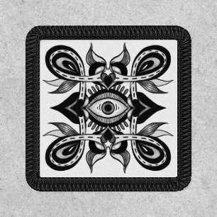 Ornamental Eye - Weirdcore Botanical Tattoo Style Patch