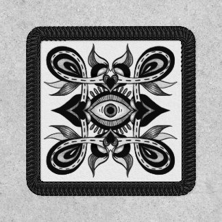 Ornamental Eye - Weirdcore Botanical Tattoo Style Patch