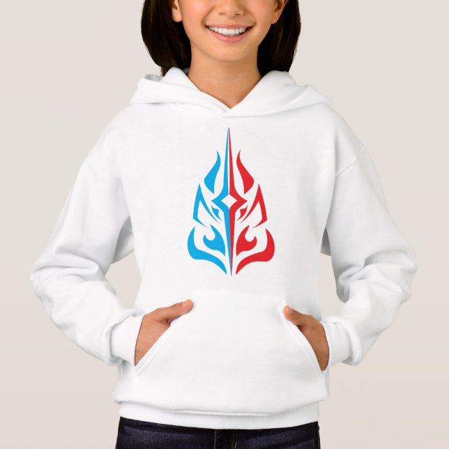 Ornamental Floral Design Hoodie (Front)