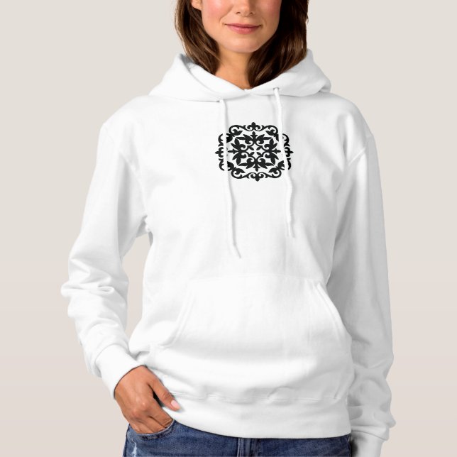 Ornamental Floral Design Hoodie (Front)