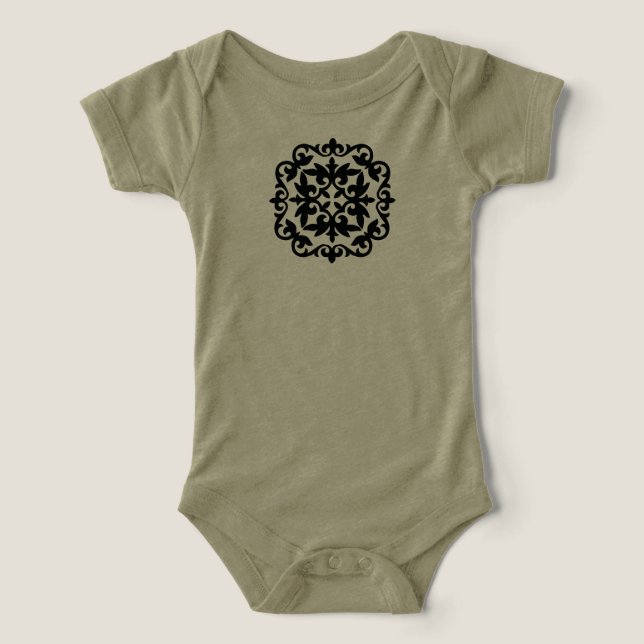 Ornamental Floral Design Infant T-shirt (Design Front)