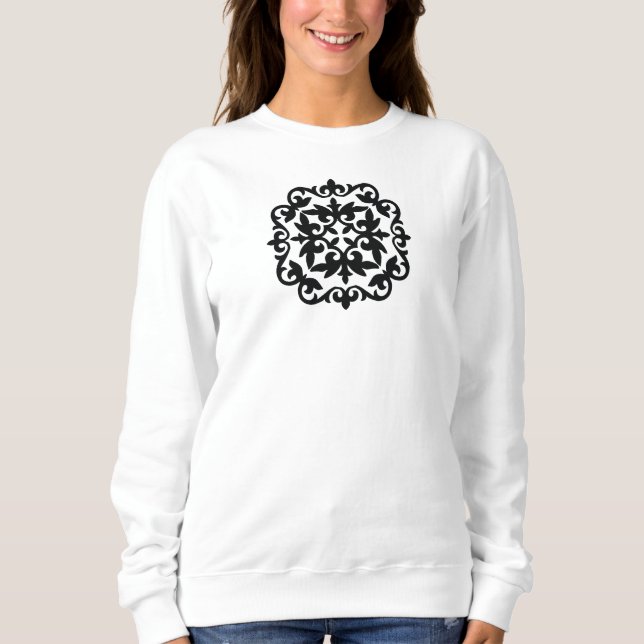 Ornamental Floral Design Sweatshirt (Front)