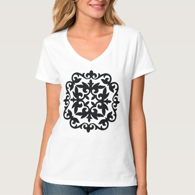 Ornamental Floral Design T-Shirt (Front)