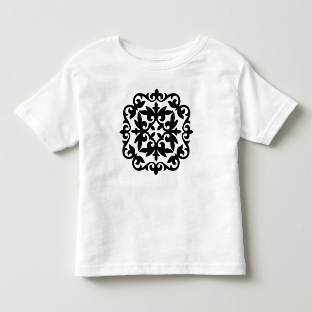 Ornamental Floral Design Toddler T-shirt (Front)
