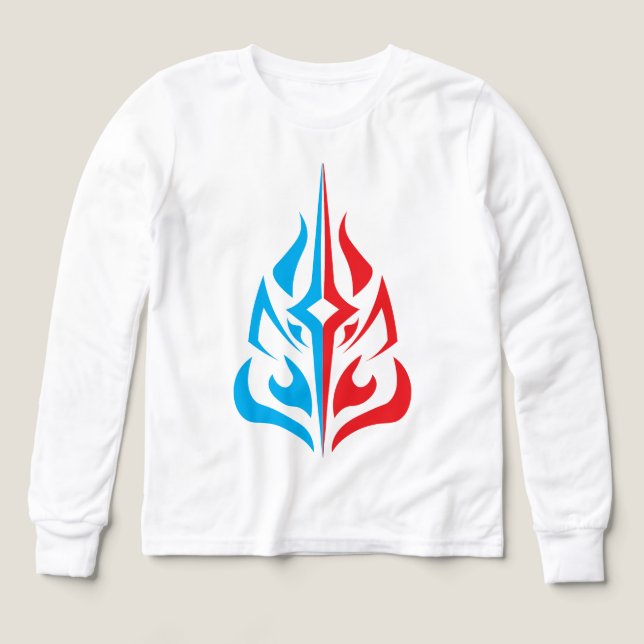 Ornamental Floral Design Tri-Blend Shirts (Design Front)