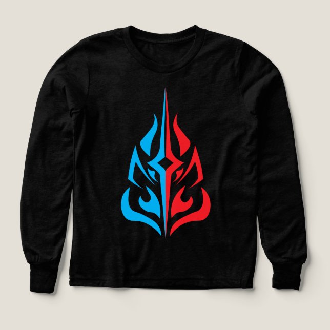 Ornamental Floral Design Tri-Blend Shirts (Design Front)