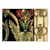 Ornamental Floral Design with Black Borders (Front Horizontal)