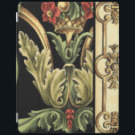 Ornamental Floral Design with Black Borders iPad Smart Cover<br><div class="desc">An ornamental painting with an attractive floral design enclosed by black borders. The green and red colors leap off the print thanks to the black background. How wonderful would this look on your wall? Purchase it and find out!</div>