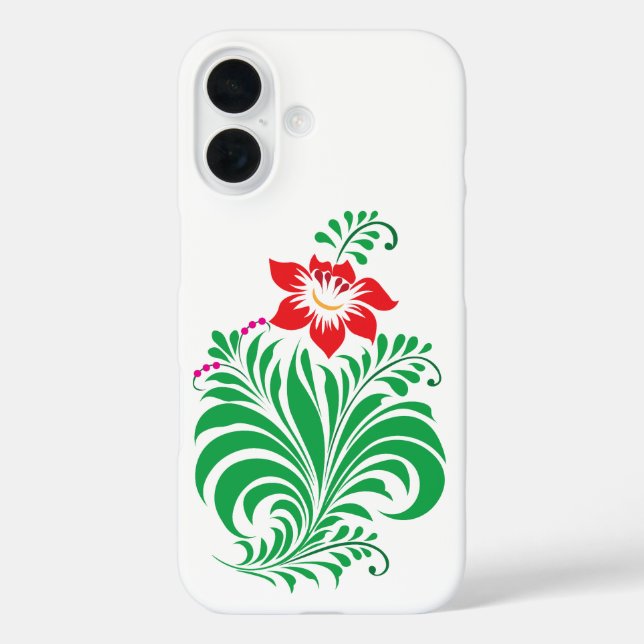 Ornamental Floral Flower Design – Elegant Case-Mate iPhone Case (Back)