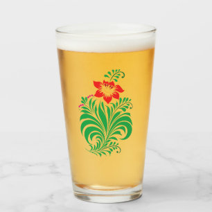 Ornamental Floral Flower Design – Elegant Glass