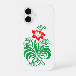 Ornamental Floral Flower Design – Elegant iPhone 16 Case