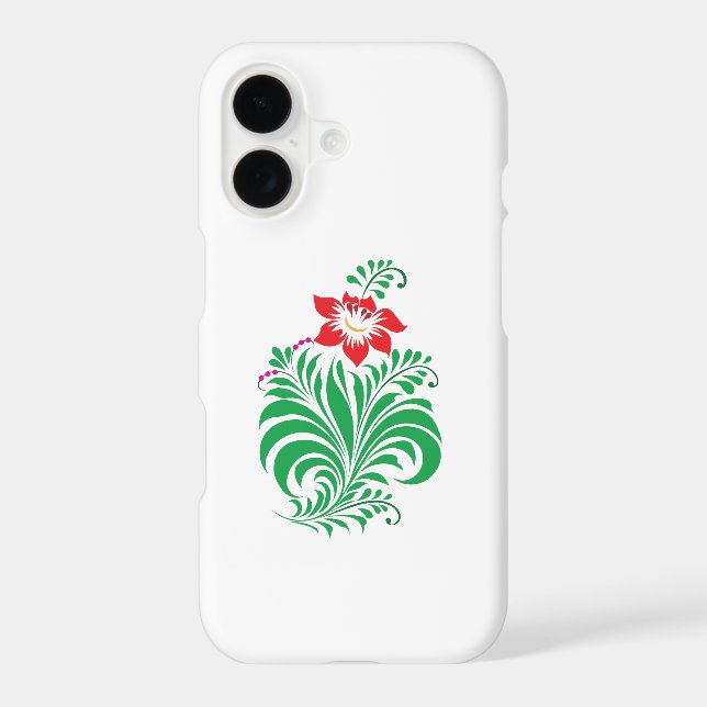 Ornamental Floral Flower Design – Elegant iPhone Case (Back)