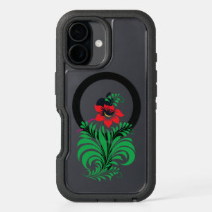 Ornamental Floral Flower Design – Elegant iPhone 16 Case