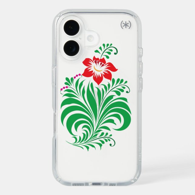 Ornamental Floral Flower Design – Elegant Speck iPhone Case (Front)