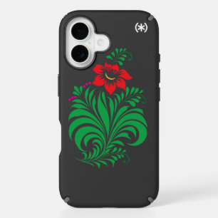 Ornamental Floral Flower Design – Elegant iPhone 16 Case