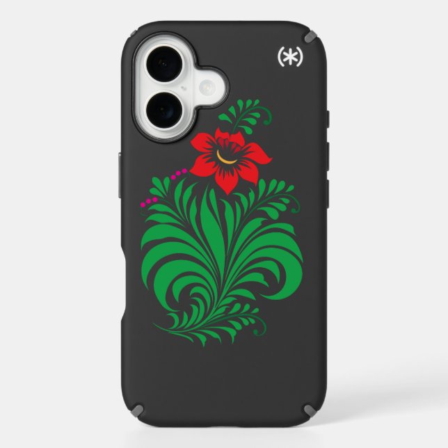 Ornamental Floral Flower Design – Elegant Speck iPhone Case (Front)