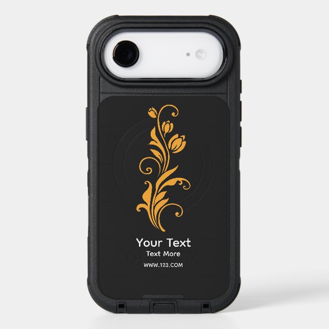 Ornamental Floral Flower Design  Otterbox iPhone Case (Back)