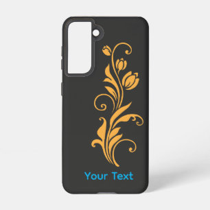 Ornamental Floral Flower Design  Samsung Galaxy S21 Case