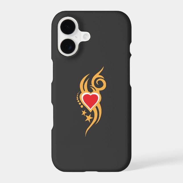 Ornamental Floral Heart Tattoo Case-Mate iPhone Case (Back)