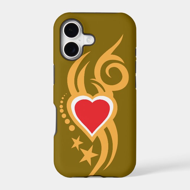 Ornamental Floral Heart Tattoo Case-Mate iPhone Case (Back)