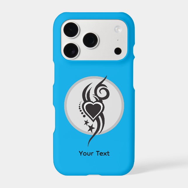 Ornamental Floral Heart Tattoo  iPhone Case (Back)