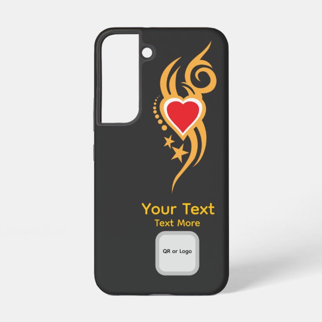 Ornamental Floral Heart Tattoo Samsung Galaxy Case (Back)