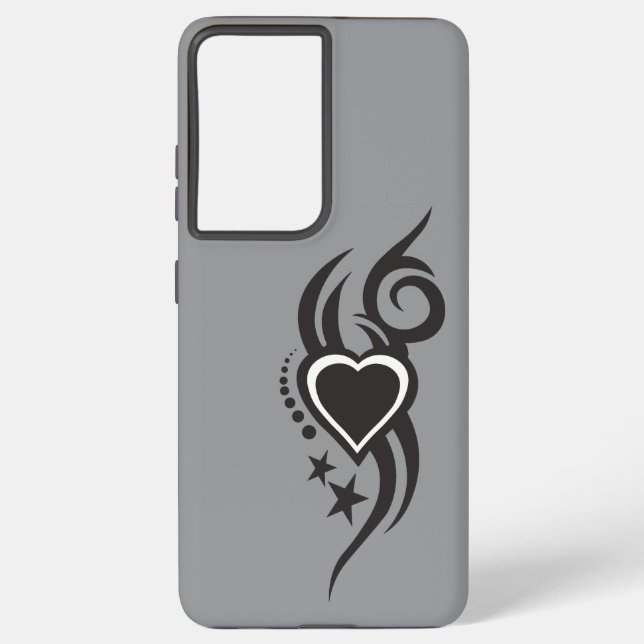 Ornamental Floral Heart Tattoo  Samsung Galaxy Case (Back)