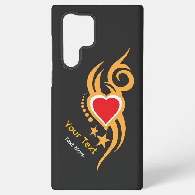 Ornamental Floral Heart Tattoo Samsung Galaxy Case (Back)