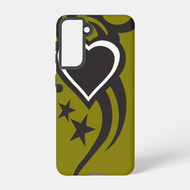 Ornamental Floral Heart Tattoo  Samsung Galaxy Case (Back)