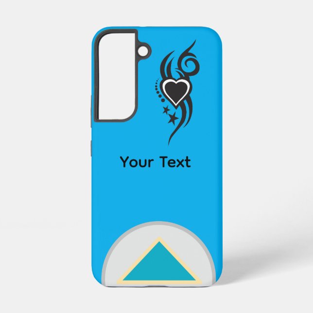 Ornamental Floral Heart Tattoo  Samsung Galaxy Case (Back)