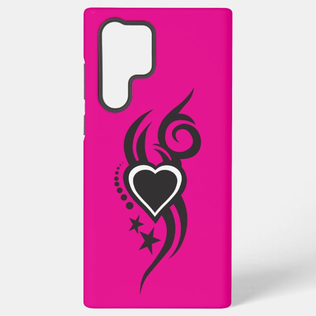 Ornamental Floral Heart Tattoo  Samsung Galaxy Case (Back)