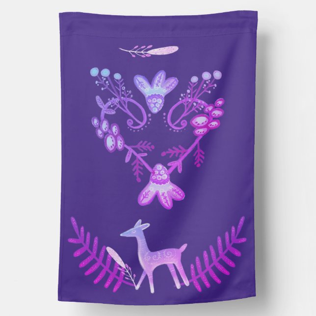 ornamental floral house flag (Back)