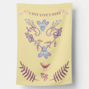 ornamental floral house flag