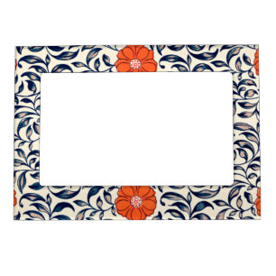 Ornamental Floral Pattern Magnetic Frame