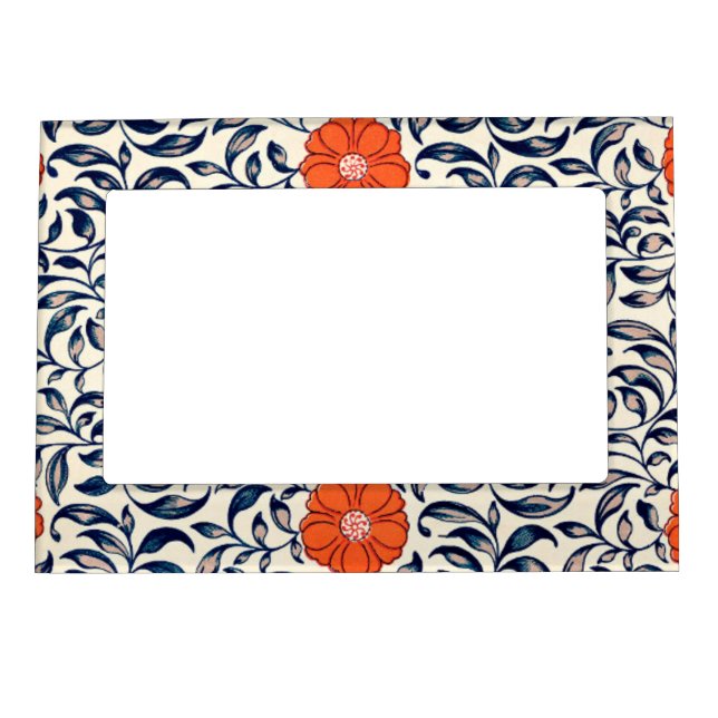 Ornamental Floral Pattern Magnetic Frame (Front)