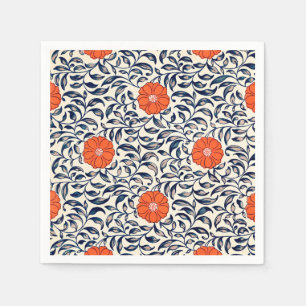Ornamental Floral Pattern Napkins